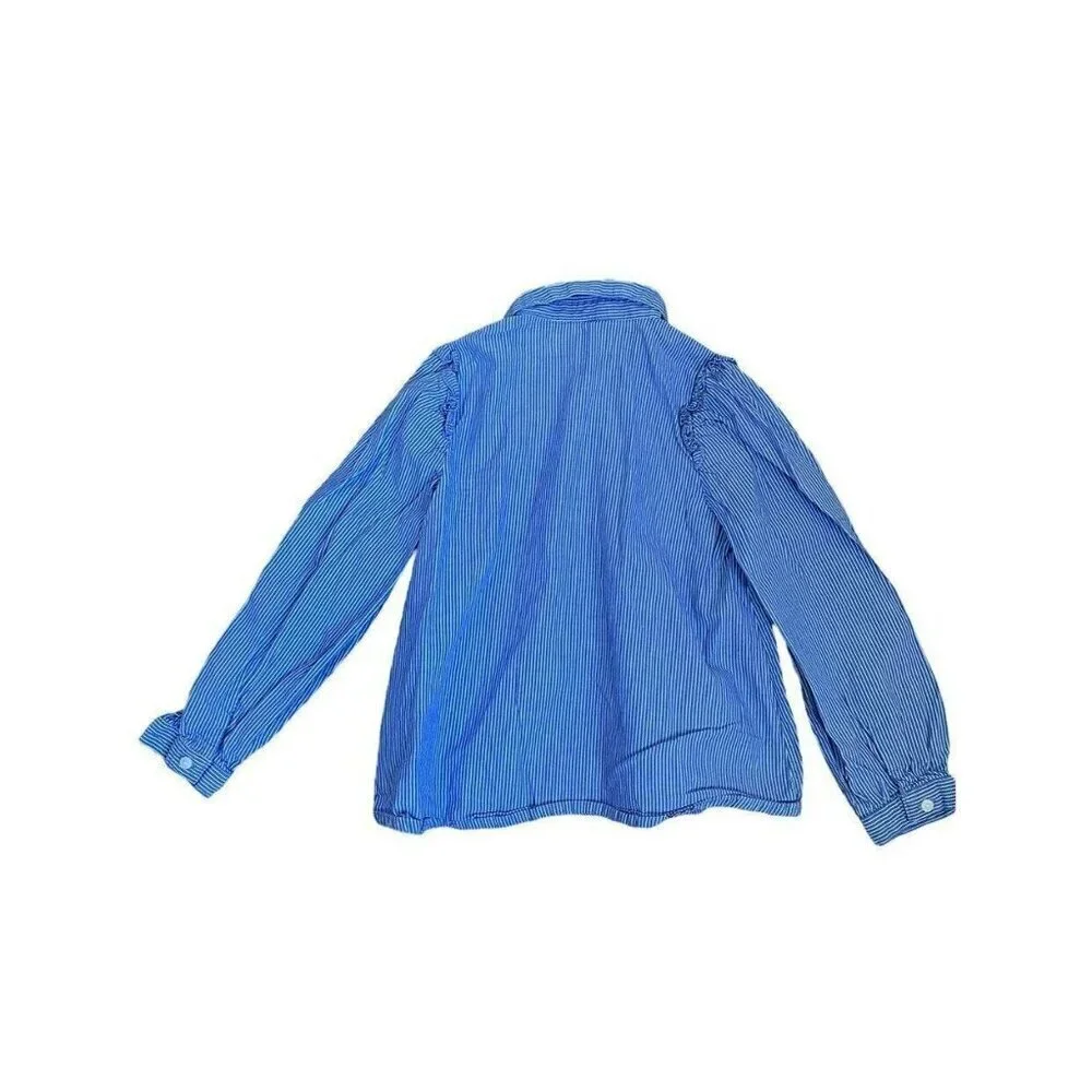 Zara Look Collar Pin Stripe Button Up